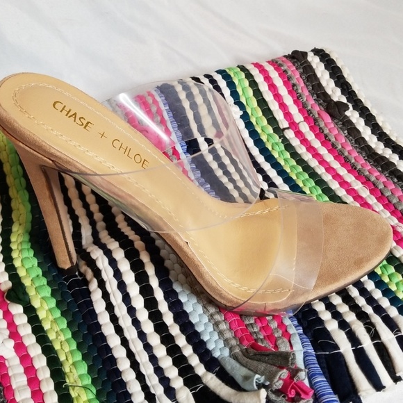 Clear Strap Nude Mule Heel - Picture 4 of 8